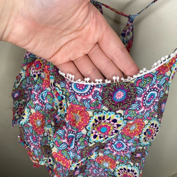 Colorful layered ruffle cami - Picture 3 of 6